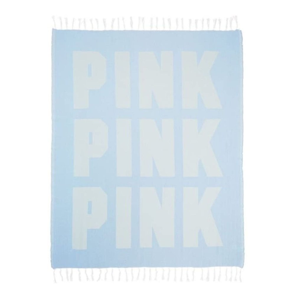 Victoria's Secret PINK Blue LOGO Throw blanket/Beach Blanket/Wrap/Swim Cover